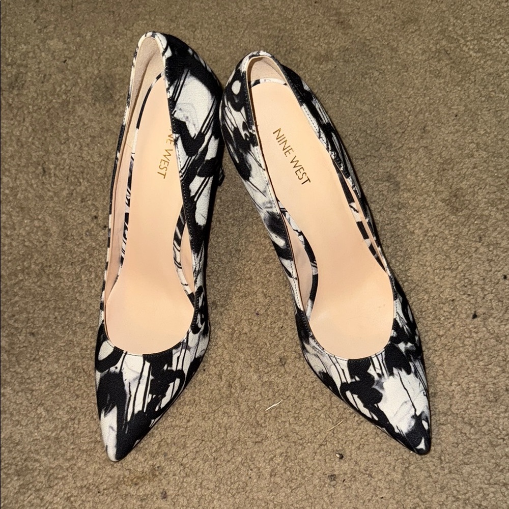 Nine West Black and White Women's Heels